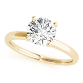 2 1/20 ctw Round Lab Grown Diamond Hidden Halo Engagement Ring in Yellow Gold